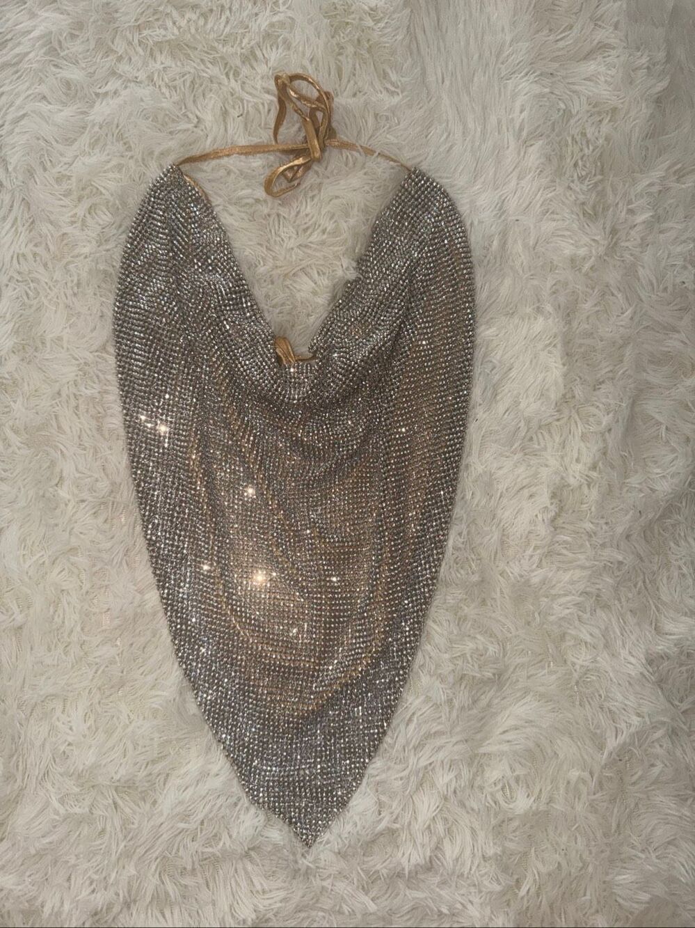 Sparkly open back shirt one size fits all